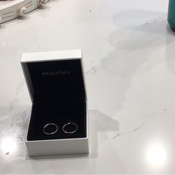 Pandora Silver Hoop Earrings - Picture 4 of 5